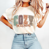 Cozy Season T-Shirt, Doodle Dots Thanksgiving T-Shirt, Fall Design,Autumn T-Shirt, Retro Fall Vibes T-Shirt, Pumpkin Season T-Shirt,Trendy Fall T-Shirt