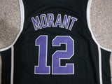 Crestwood Knights #12 Ja Morant Ja - High School 12 Black Embroidered Jersey Style 2