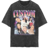 Custom Comfort Colors Girlfriend T-Shirt with Personalized Photo Print, Unisex Loose Fit Graphic Tee Top Womenswear Summer Streetwearstyle{n002}2