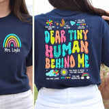 Custom Daycare Teacher Shirt, Dear Tiny Humans Behind Me, Gift Daycare Provider, Shirt Gift For Babysitter, Gift For Preschool Teacher Shirt