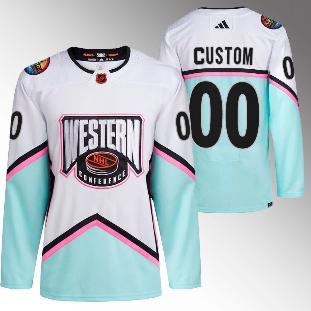 Custom NHL White 2023 All-Star Game Western Conference Authentic Jersey