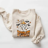 Cute Ghost Halloween Sweatshirt, Boo Haw Western Halloween Shirt, Retro Halloween Shirt, Country Cowgirl Halloween Shirt, Cowboy Ghost Shirt