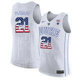 DUKE Miles Plumlee 21 White