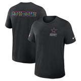 Dallas Cowboys Black 2025 Crucial Catch Tri-Blend Dri-FIT T-Shirt