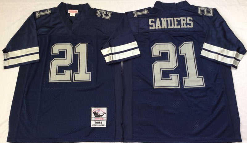 Dallas Cowboys #21 Deion Sanders Throwback Style 3