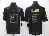 Dallas Cowboys #21 Ezekiel Elliott 20 New Black Salute 433