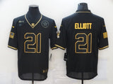 Dallas Cowboys #21 Ezekiel Elliott 20 Salute Retro Gold 706