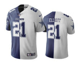 Dallas Cowboys #21 Ezekiel Elliott White Split Adult 340