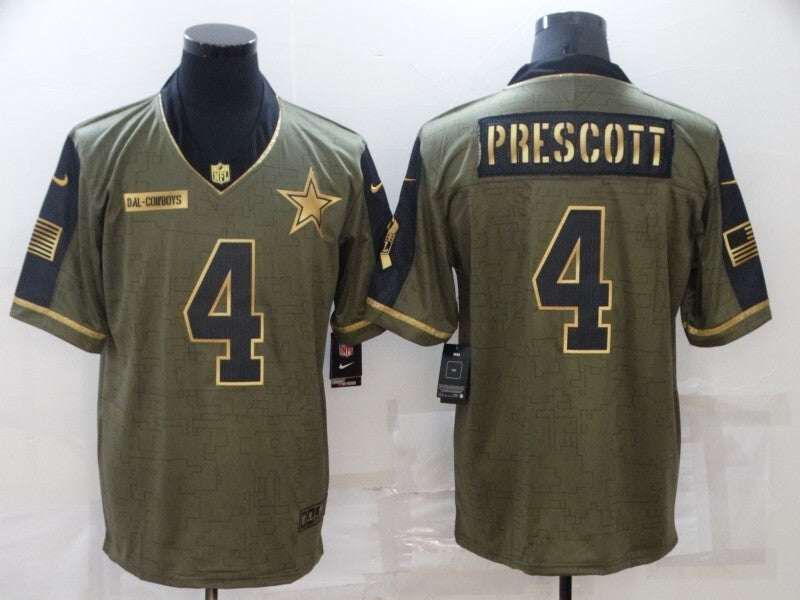 Dallas Cowboys #4 Dak Prescott 21 Salute 887