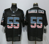 Dallas Cowboys #55 Leighton Vander Esch USA Flag Fashion Black Elite Jerseys