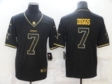 Dallas Cowboys #7 Diggs Black Retro Gold 875