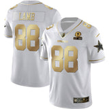 Dallas Cowboys #88 CeeDee Lamb White Gold With Established In 1960 Patch Vapor Style 2