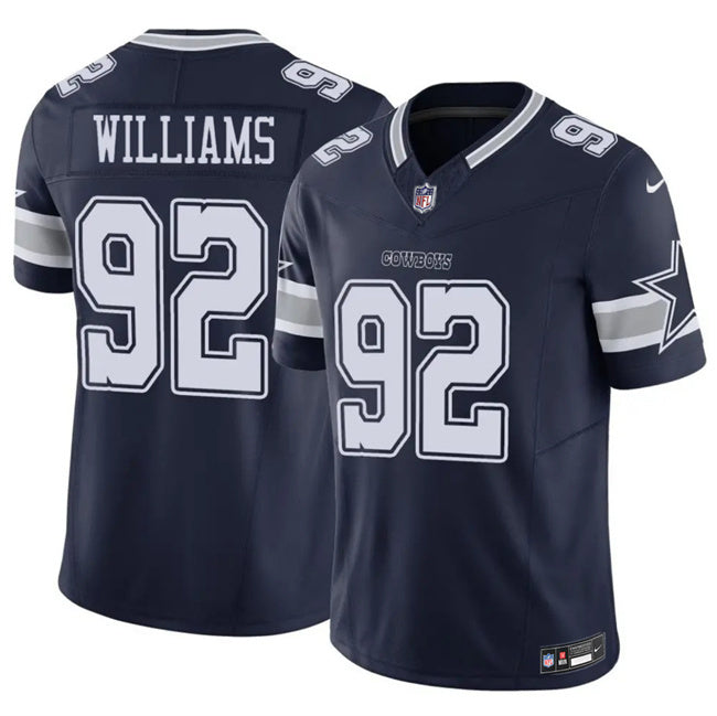 Dallas Cowboys #92 Quinnen Williams Navy 2025 F.U.S.E Vapor Untouchable