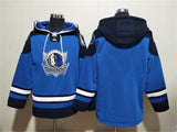 Dallas Mavericks Blank Navy Ageless Must-Have Lace-Up Pullover Hoodie