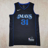 Dallas Mavericks #31 Klay Thompson Hot Press Mavericks 31 Black City Edition s-xxl Style 2