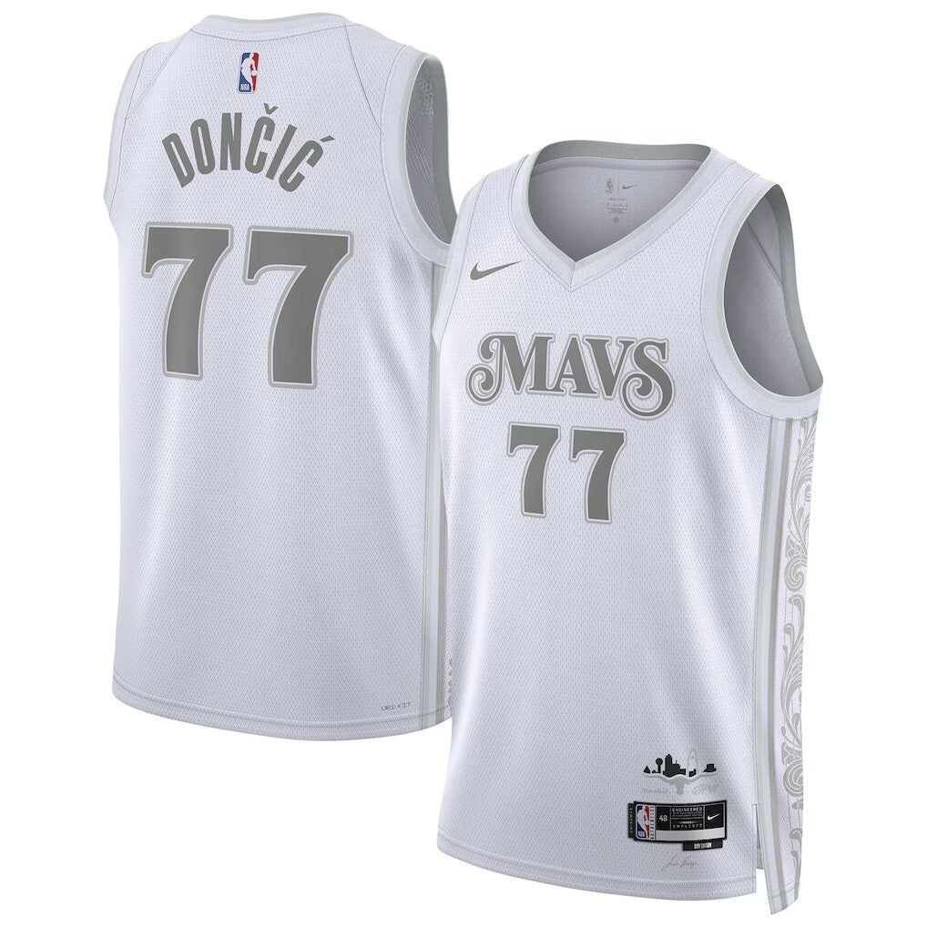 Dallas Mavericks #77 Luka Dončić Unisex 202425 Swingman Player Jersey - City Edition - White