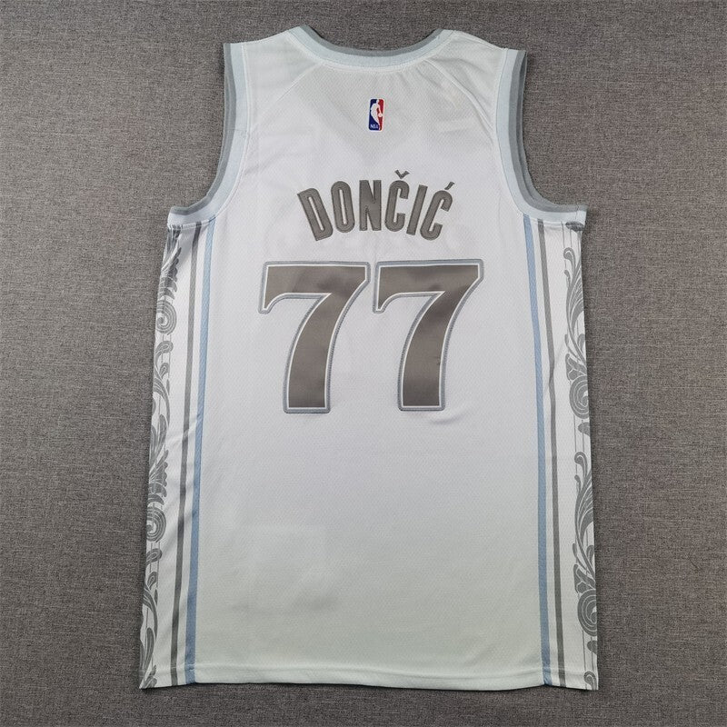 Dallas Mavericks #77 Luka Doncic Mavericks 77 White City Edition s-xxl Style 1