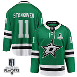Dallas Stars #11 Logan Stankoven 2024 NHL Playoffs Patch Home Jersey
