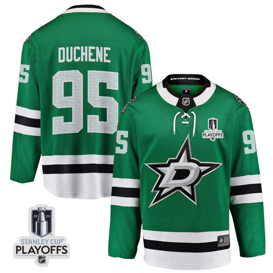 Dallas Stars #95 Matt Duchene 2024 NHL Playoffs Patch Home Jersey