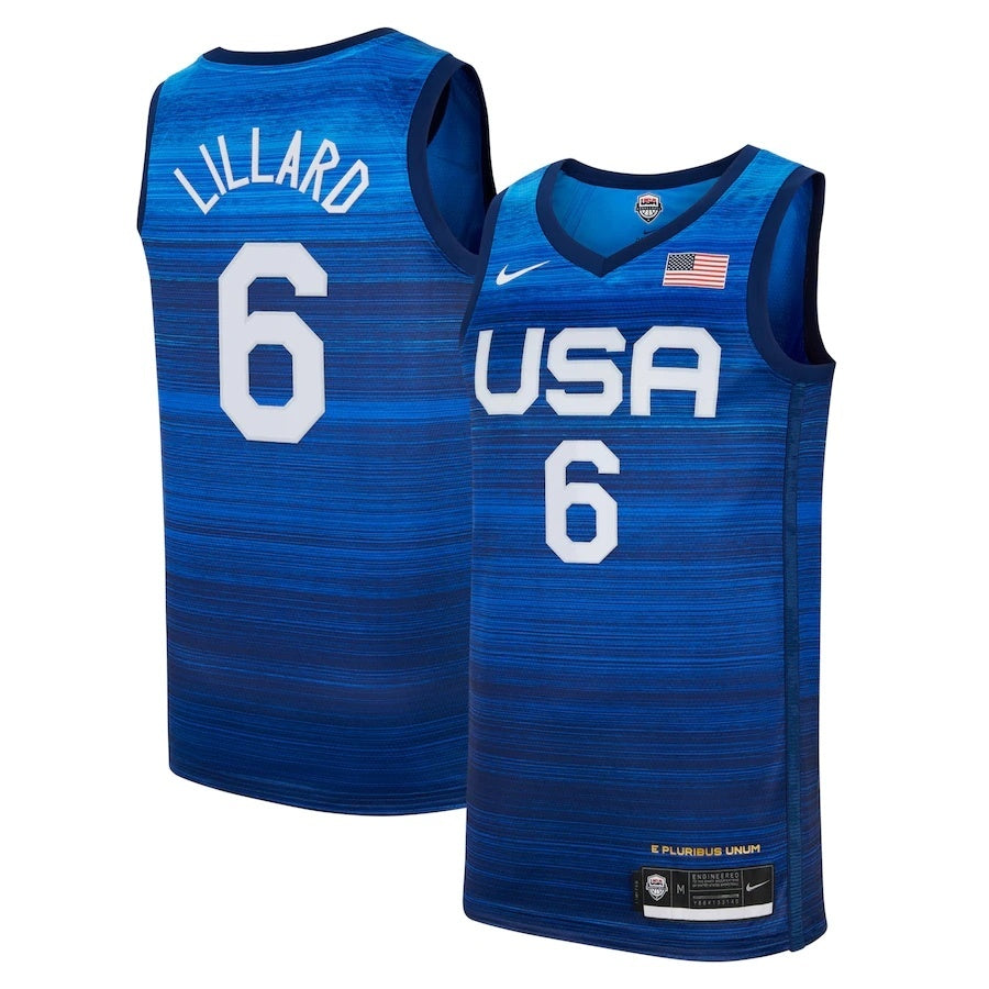 Damian Lillard USA Basketball 2020 Summer Olympics Player Jersey - Navy Style 1