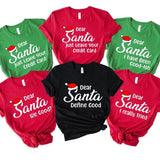 Dear Santa Group T-Shirt, Matching Family Christmas Party Tee, Friends X-mas Group Shirt, Unisex Christmas Sarcastic Tee, Sibling Christmas.