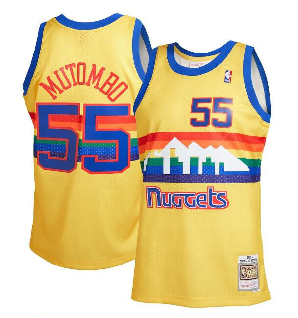 Denver Nuggets Active Player Custom Yellow Mitchell & Ness 1991-92 Hardwood