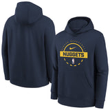 Denver Nuggets Navy 2025 26 Practice Club Pullover Hoodie