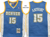 Denver Nuggets #15 Carmelo Anthony Nuggets 15 # Anthony Blue 2003-04 Classic Retro Jersey Style 3