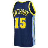 Denver Nuggets #15 Carmelo Anthony Nuggets 3 # Iverson mitchell&ness Retro Black Jersey Style 1