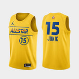 Denver Nuggets #15 Nikola Jokic 2021-all-star-western-conference-gold-nuggets-jersey