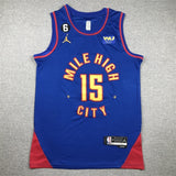 Denver Nuggets #15 Nikola Jokic 23 Nuggets 15 Blue Statement Edition Style 2