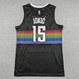 Denver Nuggets #15 Nikola Jokic 26 Nuggets 15 Black City Edition Style 1