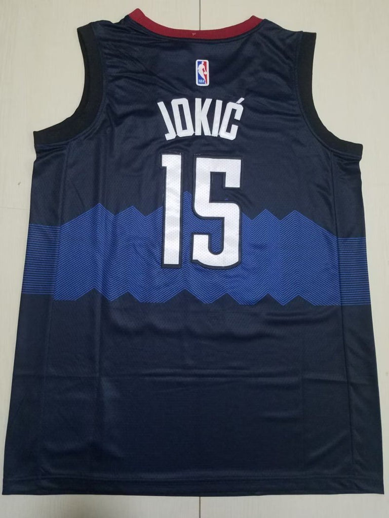 Denver Nuggets #15 Nikola Jokic Nuggets 15 Black City s-xxl Style 3