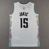 Denver Nuggets #15 Nikola Jokic Nuggets 15 White City Edition s-xxl Style 1
