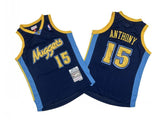 Denver Nuggets #15 Nikola Jokic Nuggets 15 # Navy 06-07 Season Mitchell Retro Mesh Jersey --. Anthony Style 2