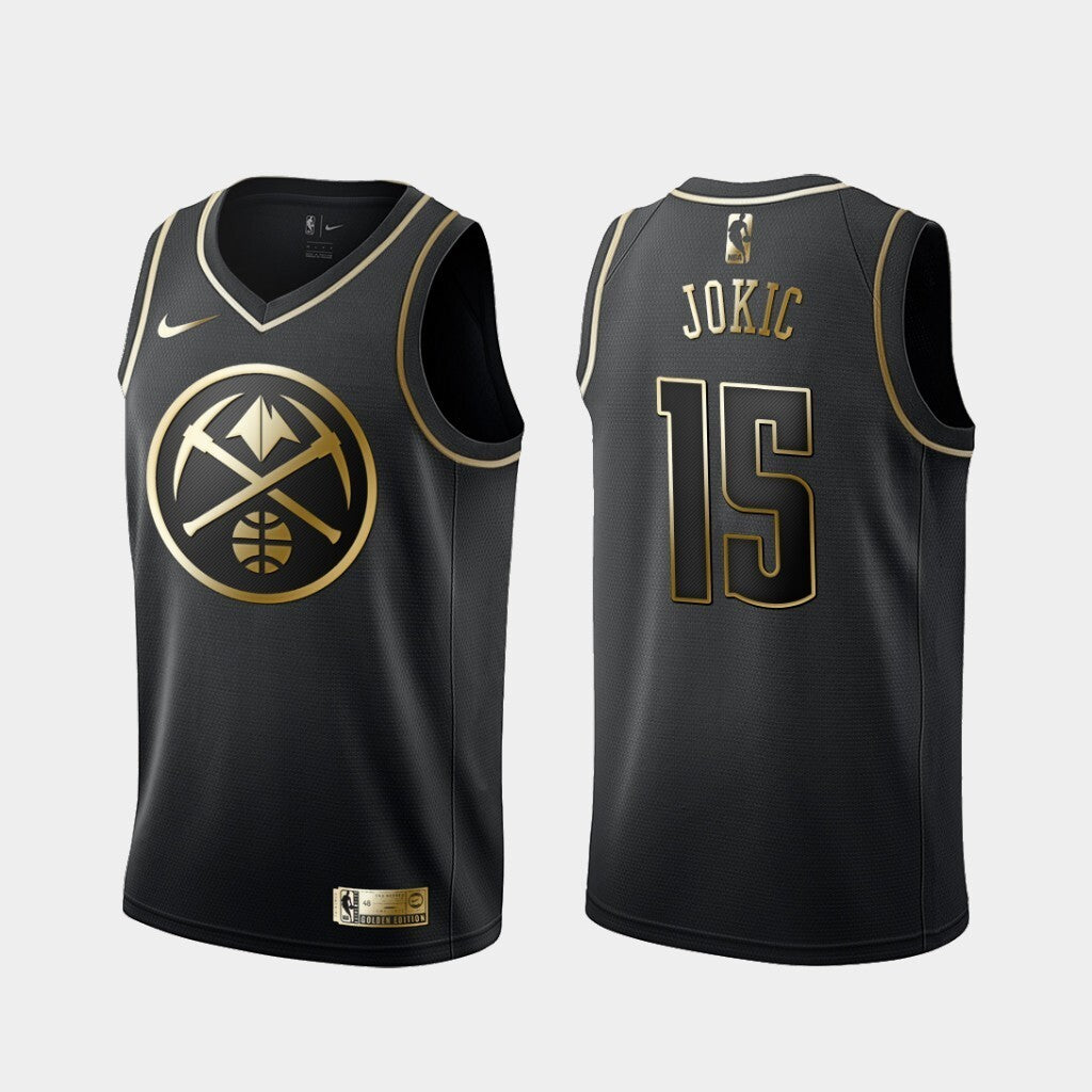 Denver Nuggets #15 Nikola Jokic Nuggets 15# Jokic Yellow Edition Jersey