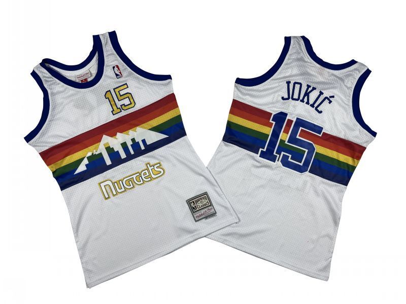 Denver Nuggets #15 Nikola Jokic m&n jersey rainbow