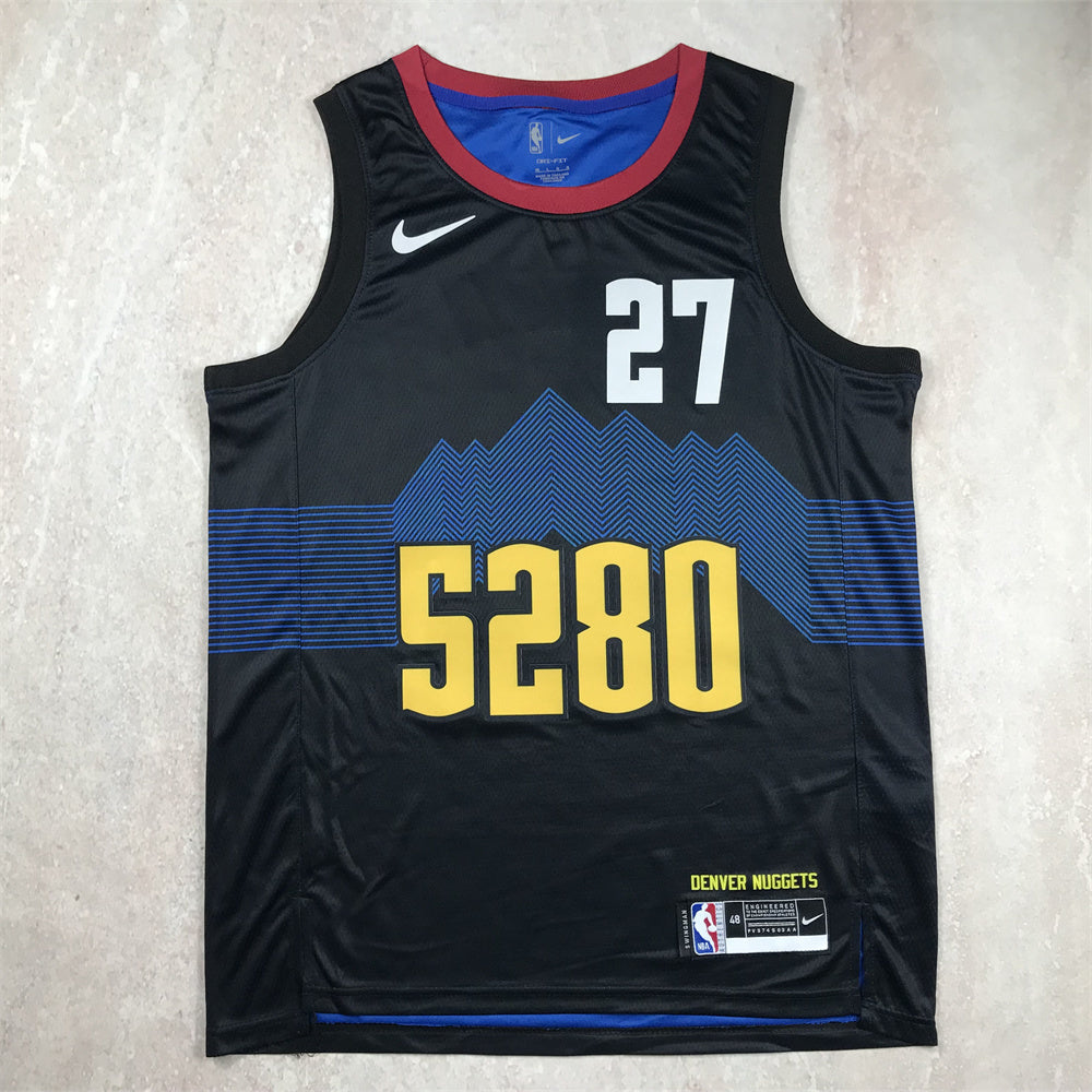Denver Nuggets #27 Jamal Murray Hot Press Nuggets 27 Black City S-XXL Style 2