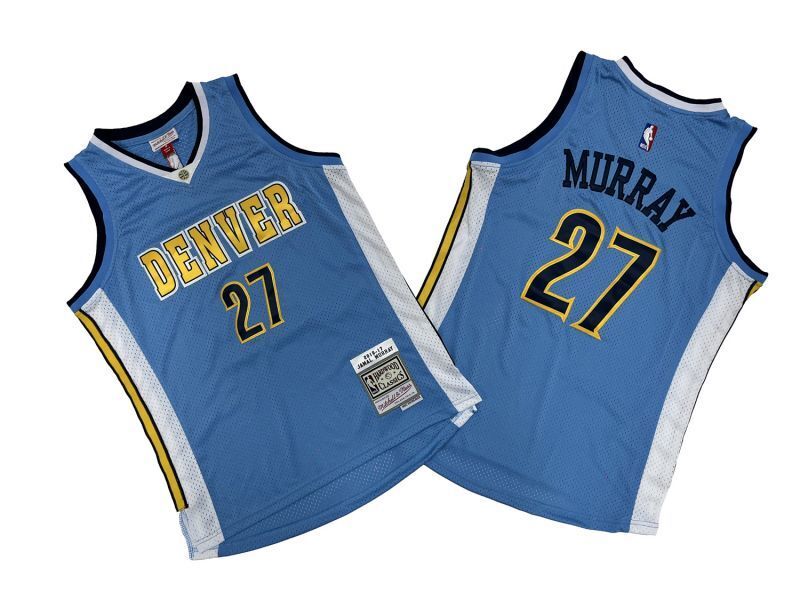 Denver Nuggets #27 Jamal Murray Nuggets 27 # Light Blue 16-17 Season Mitchell Retro Jersey -- Jabbar . Murray Style 1