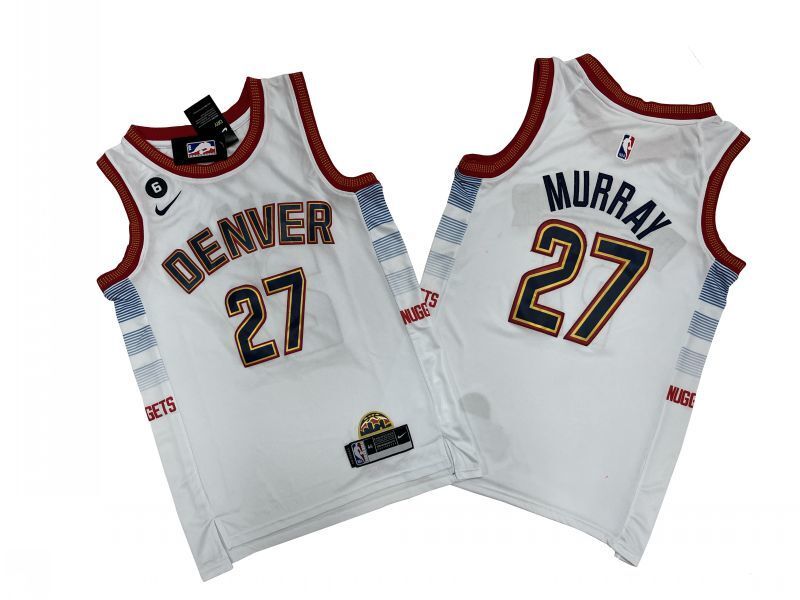 Denver Nuggets #27 Jamal Murray Nuggets 27 # White 22-23 Season City Edition Jersey -- Jabbar .. Murray