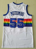 Denver Nuggets #55 Dikembe Mutombo Nuggets 55 White s-xxl Style 5