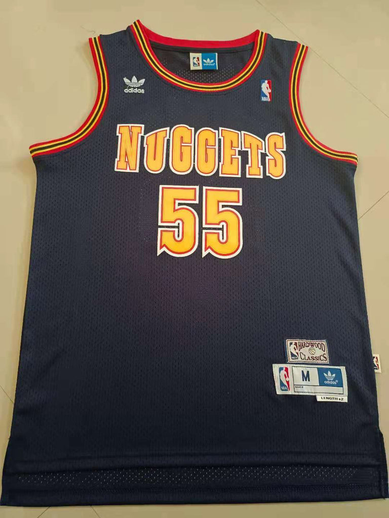 Denver Nuggets #55 Dikembe Mutombo Nuggets 55 # Navy Trefoil Retro Jersey Style 3