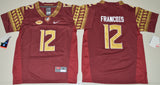 Deondre Francois 12 Youth Burgundy