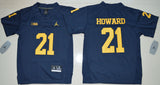 Desmond Howard 21 Youth Blue