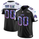 Detroit Lions Active Player Custom Black Alternate 2025 Crucial Catch F.U.S.E. Vapor