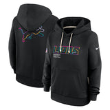 Detroit Lions Black 2025 Crucial Catch Club Pullover Hoodie(Run Small)