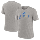 Detroit Lions Grey Overlap Lockup Tri-Blend T-Shirt