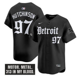 Detroit Lions #97 Aidan Hutchinson Black 'Motor Gothic Edition' Vapor Premier Limited