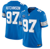 Detroit Lions #97 Aidan Hutchinson Blue 2025 F.U.S.E. With 2-Star C Patch Vapor