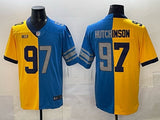 Detroit Lions #97 Aidan Hutchinson Split Adult Style 4